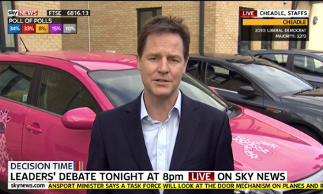 Nick Clegg speaking in Cheadle.