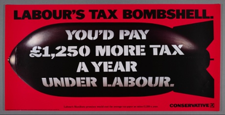 A poster for the British Conservative Party from the 1992 General Election.