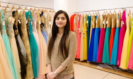 East Shopping Centre in Upton Park, London. Behzat Manwa in Brides and Grooms shop.