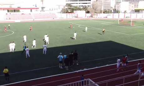 Gibraltar break away to score.
