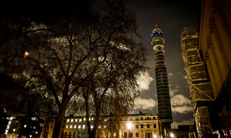 Lights off BT tower Earth Hour