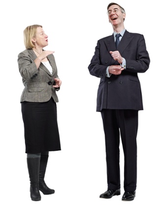 Natalie Bennett and Jacob Rees-Mogg