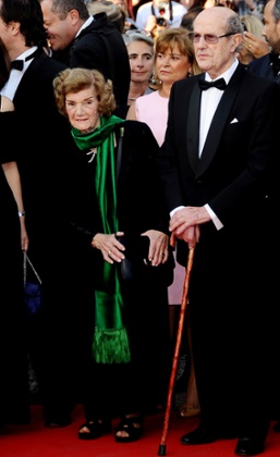 Manoel de Oliveira and wife at Cannes in 2010.