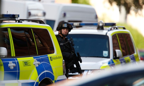 A police officer in Crosshill, Glasgow.