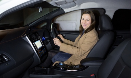 Lucy Rock at the wheel.