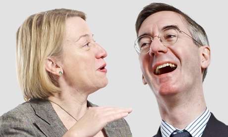 Natalie Bennett and Jacob Rees-Mogg