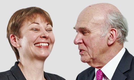 Caroline Lucas and Vince Cable