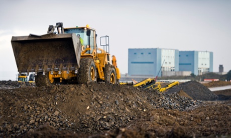 Earthworks at Hinkley Point C nuclear power 