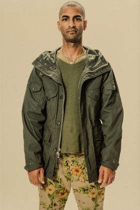 A look from Engineered Garments' SS15 collection