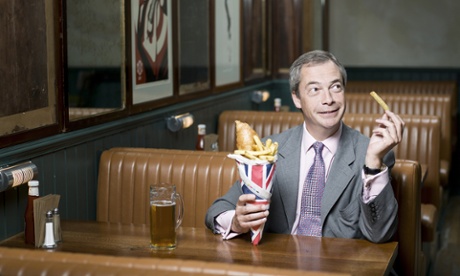 ‘Whatever my faults, I have some principles’: Nigel Farage with a few of his favourite things.