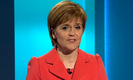 Nicola Sturgeon speaks during the debate.
