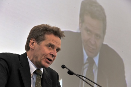International Monetary Fund (IMF) representative Poul Thomsen speaks during an Economist roundtable conference in Lagonissi near Athens on May 18, 2011.