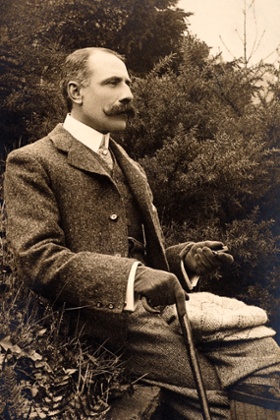 Sir Edward Elgar, 1st Baronet, the English composer, circa 1900.