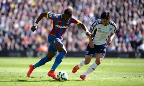 Crystal Palace's Wilfried Zaha, left, has thrived since returning to the club on a permanent basis following a successful loan spell.