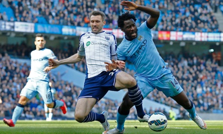 Manchester City's Wilfried Bony, right, has found his opportunities limited since signing, with the club's Argentinian forward Sergio Agüero remaining his manager's preferred choice when available.