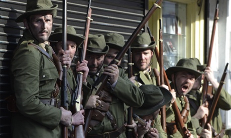 Events to commemorate the 1916 Easter Rising took place throughout Ireland, including this re-enactment of the O'Rahilly charge on Moore Street. 