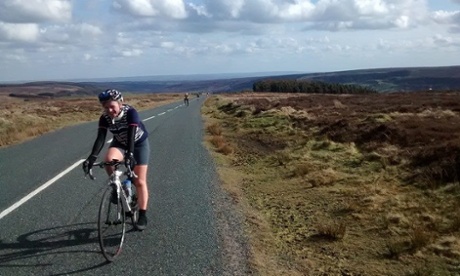 Helen Pidd putting Rapha's women's brevet jersey and gillet and shorts to the test on the North York Moors