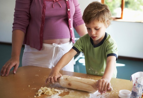 Flour power: the tendency to graze and eat on the hoof means children can grow up unaware of the social and nutritional importance of home-cooked food Getty 