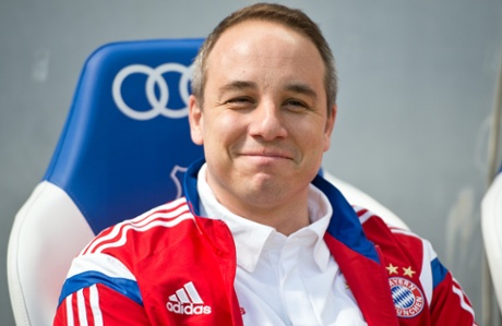 Bayern Munich's doctor Volker Braun at the game with Hoffenheim.