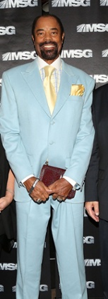 NEW YORK, NY - OCTOBER 06: (L-R) Spike Lee, Andrea Greenberg, Walt Clyde Frazier, Dan Ronayne and Tad Smith attend MSG Networks' 2014-15 Season Kickoff at Catch Roof on October 6, 2014 in New York City.  (Photo by Monica Schipper/Getty Images)Celebrities