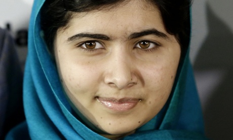 Malala Yousafzai, the youngest Nobel winner ever, stands up for what she believes in - girls' rights to education.