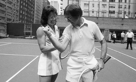 Bobby Riggs and Billie Jean King.