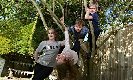 Clare Mackintosh and her children 
