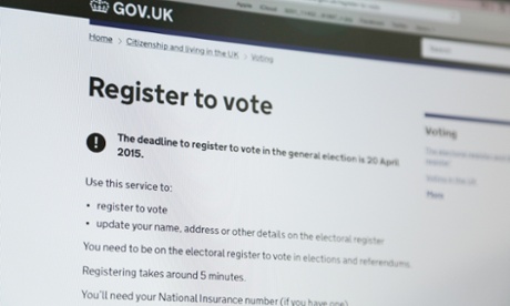 The online voting registration site.