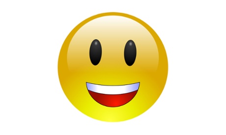 Smile. Happy faces are the most used emojis