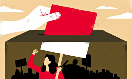 'Those who claim Labour and the Tories are idential do down everyone who has protested recently.'