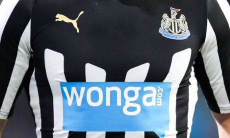Newcastle United sponsor Wonga.