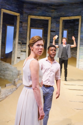 Janie Dee, Ashley Zhangazha and George Mackay