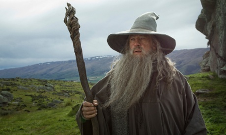 Ian McKellen in a scene from the film The Hobbit: An Unexpected Journey.
