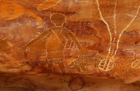 Giant Horse rock art, Quinkan, Laura, Australia.