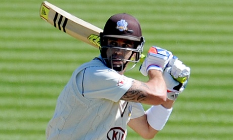 Surrey's Kevin Pietersen on the pull against Glamorgan.