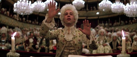 A scene from Amadeus, 1984.