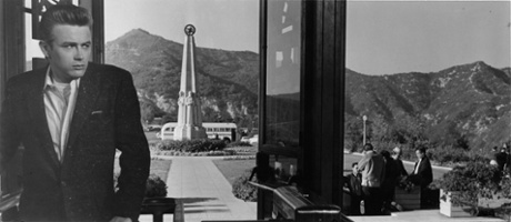 James Dean visits the Griffith Park Observatory during a break from shooting Rebel Without a Cause, 1955.
