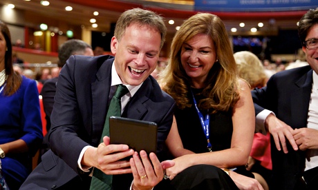 Tory party co-chairman Grant Shapps with Karren Brady