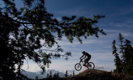 Mountain biker sillhouette