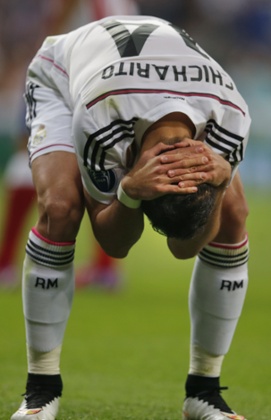 Real Madrid's Chicharito knows he should have done better.