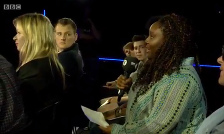 April from London asks David Cameron a question on BBC Newsbeat