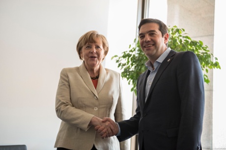 Alexis Tsipras meeting Angela Merkel