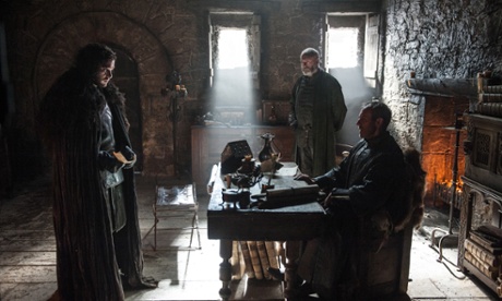 Good cop, bad cop… Kit Harington as Jon Snow, Stephen Dillane as Stannis Baratheon and Liam Cunningham as Davos Seaworth.
