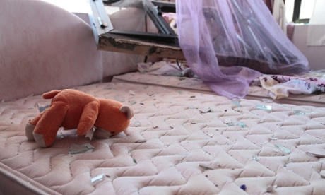 A home in Faj Attan, Sana'a, Yemen after a bomb on 20 April 2015