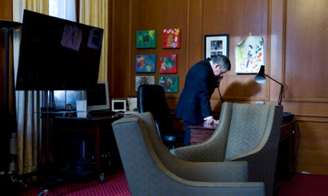 Gordon Brown takes the phone call from Nick Clegg after the 2010 election which meant the prime minister had to resign.