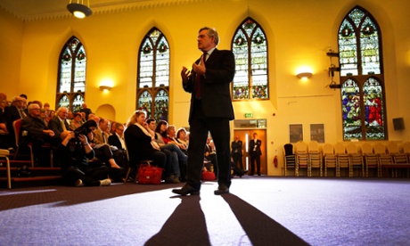 Former Labour leader Gordon Brown speaks in his home town of Kirkcaldy on Thursday.