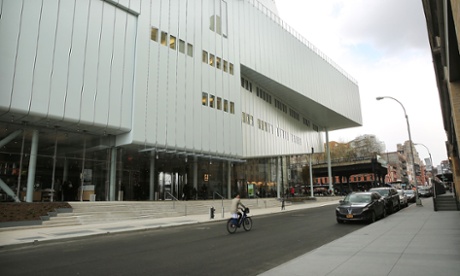 The building's entrance, with the start of the High Line at the far end.