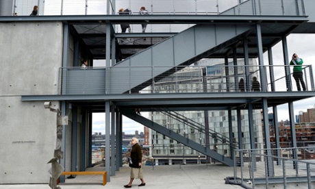The exterior spaces, evocative of the fire escapes on New York brownstone buildings nearby.