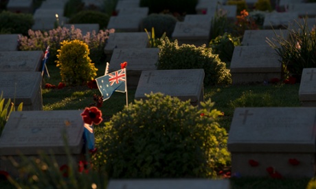 Graves at Lone Pine cemetery on Gallipoli