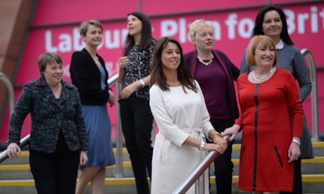 Shadow minister for women and equalities Gloria De Piero stands with other female Labour MPs at last year’s Labour party conference.